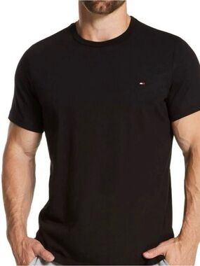 Tommy Hilfiger Black Large Crew Neck Short Sleeve Tee